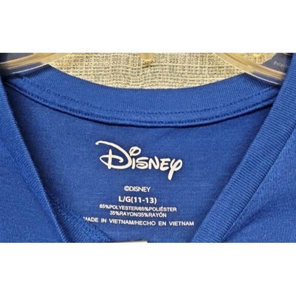 Disney Lilo & Stitch Blue Graphic T-Shirt Child Large Pre-Owned - Picture 2 of 5